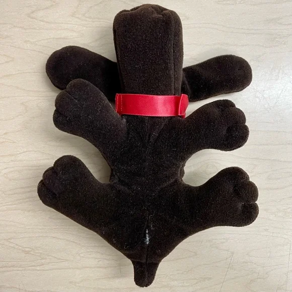 Vintage Tonka Pound Puppies Newborns Plush Dark Brown Dog Chocolate Lab 1985 - Picture 3 of 7